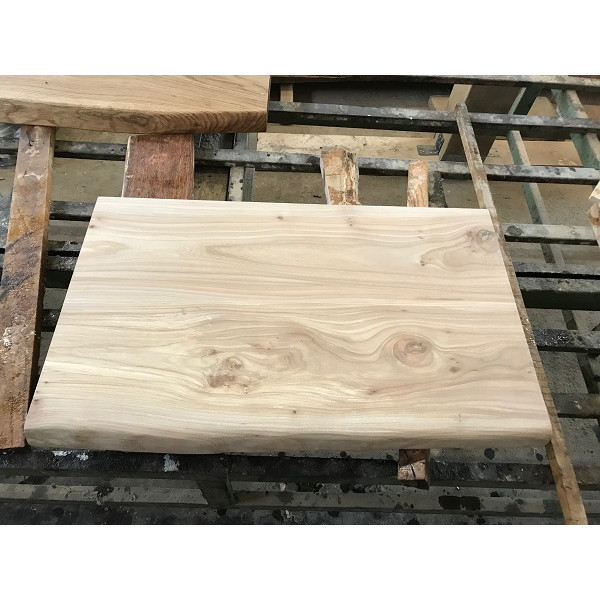 Leimholzplatte, Tischplatte, Waschtischplatte, Rüster, Ulme, Massivholz, 80x40x4,5cm, naturbelassen, ungeölt 